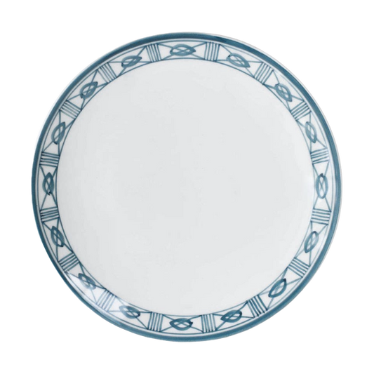Lisbon Dinner Plate with Filigree Rim ~ hand painted