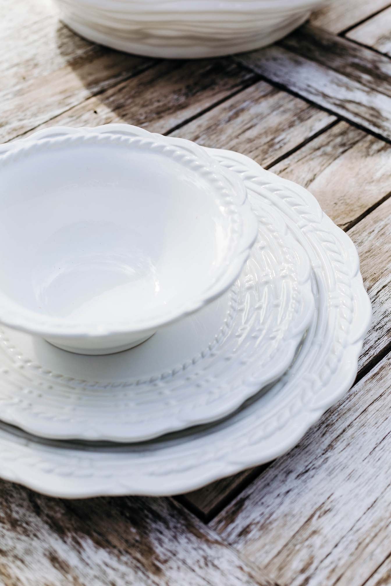 Basket Jubilee Dinner Plate, Set of 4 Provvista Designs