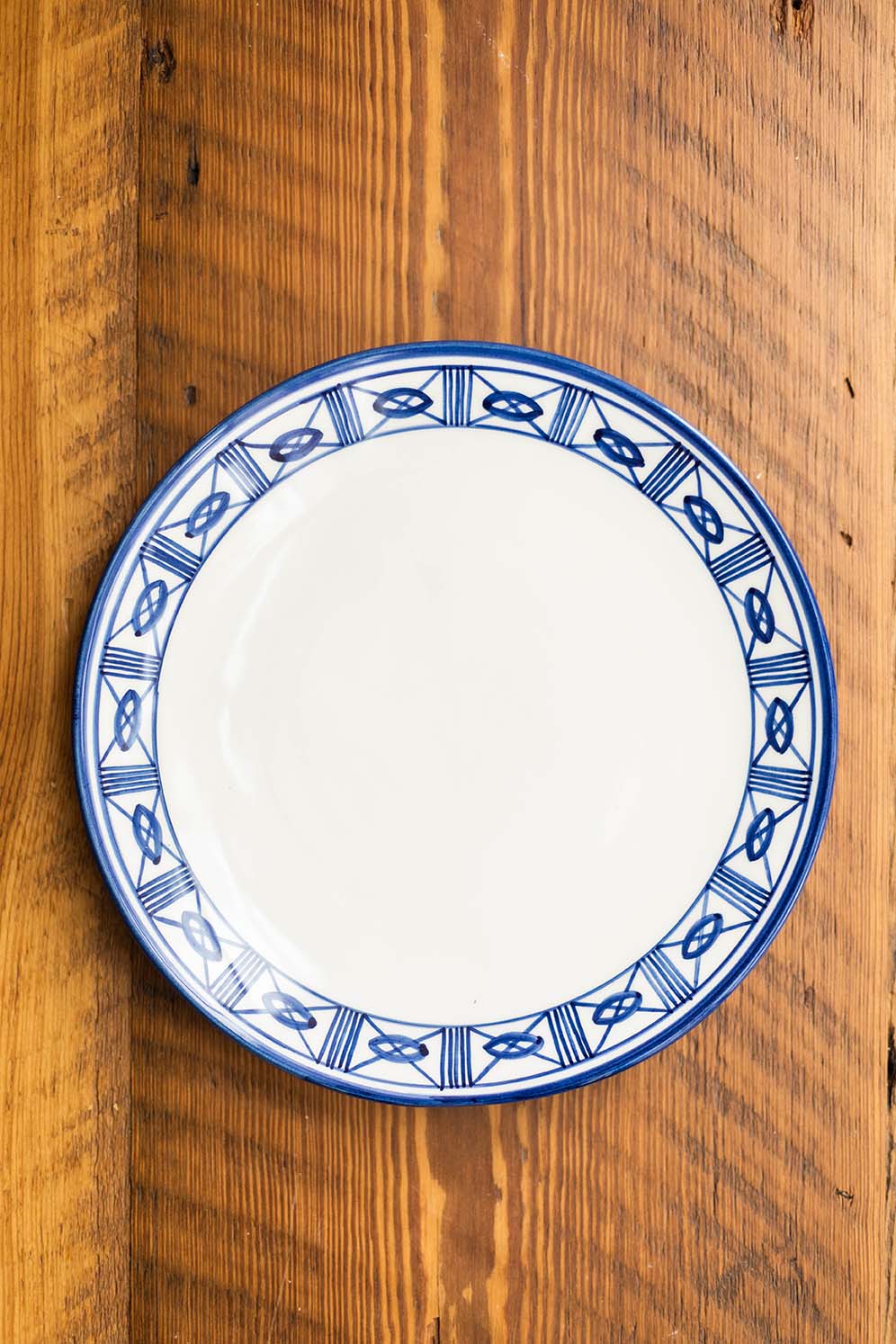 Lisbon Dinner Plate with Filigree Rim ~ hand painted
