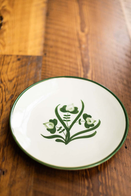 Lisbon Floral Dinner Plate ~ hand painted