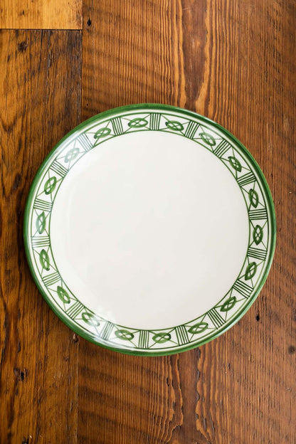Lisbon Dinner Plate with Filigree Rim ~ hand painted
