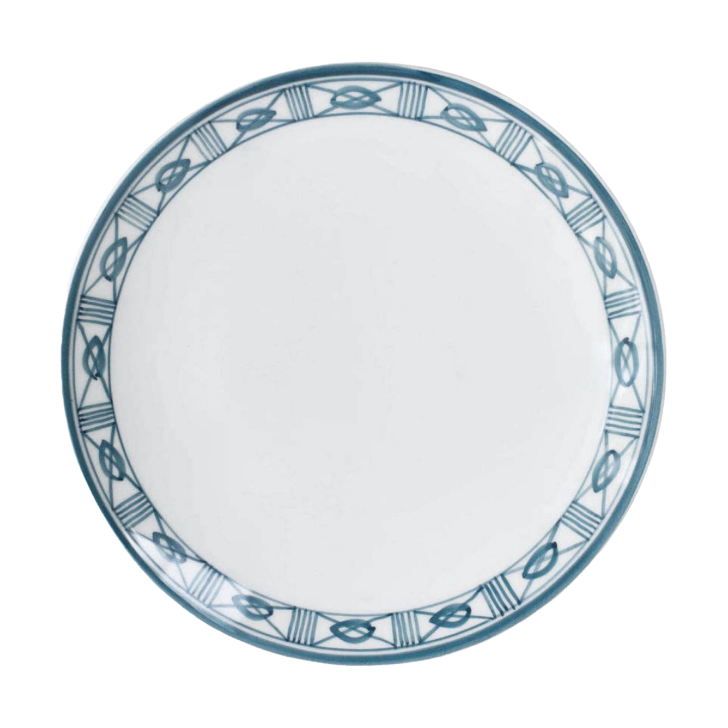 Lisbon Dinner Plate with Filigree Rim ~ hand painted