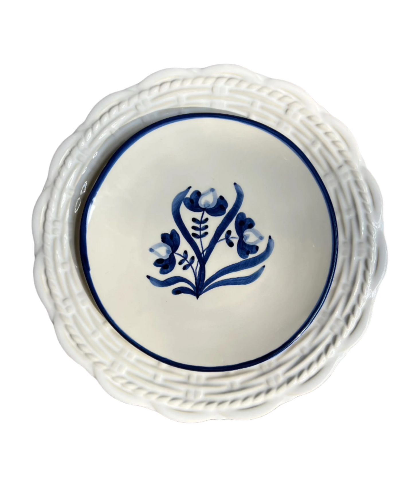 Lisbon hand painted ~ Floral Salad Plate