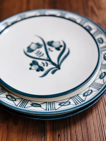 Lisbon Floral Dinner Plate ~ hand painted