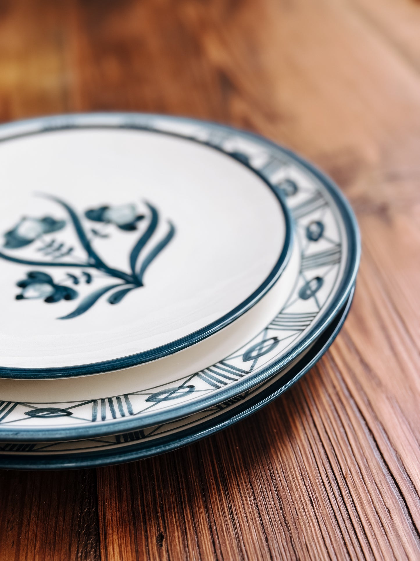 Lisbon hand painted ~ Floral Salad Plate