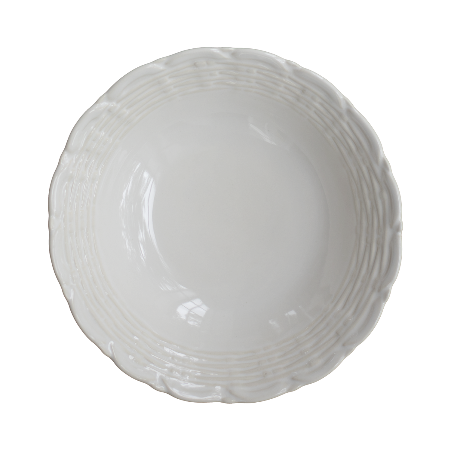Basket Jubilee Pasta/Soup Bowl-English Creme