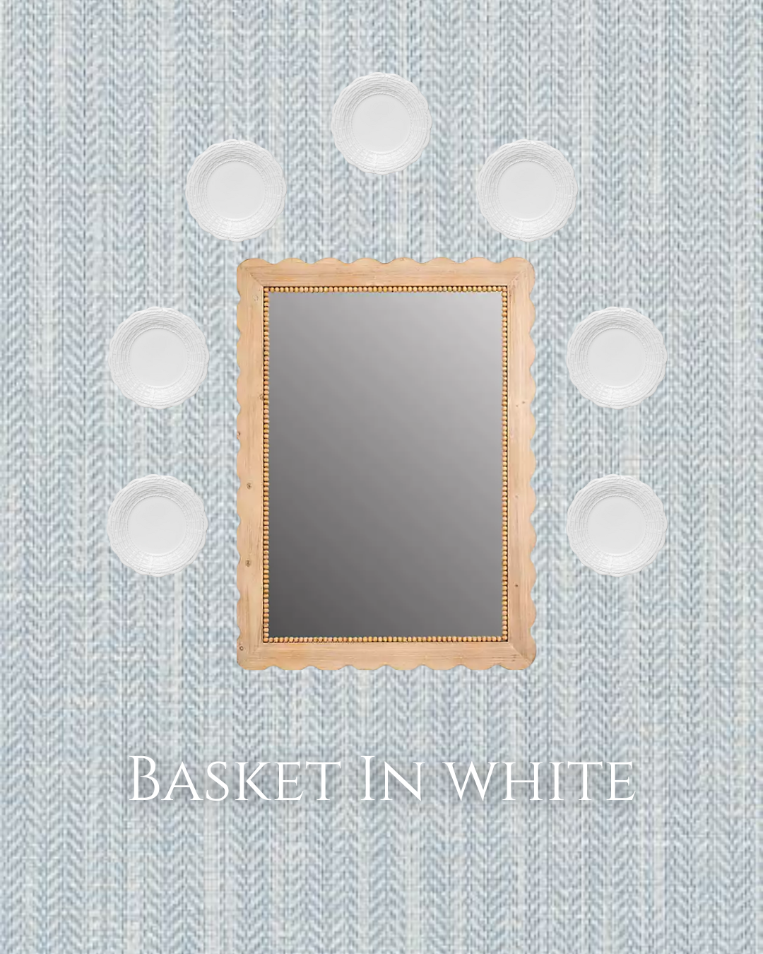 Mixed Basket Design Plate Hanging Set of 7